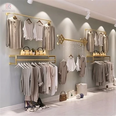 Khoom kim heev Customized MOOKOO Niaj Hnub Freestanding Stainless Hlau Khaub Ncaws Zaub Rack Hanging Qws Hauv qab txee
