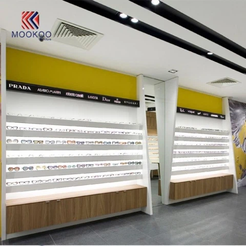 Cov looj tsom iav sab hauv Kho kom zoo nkauj Rooj tog tsim ua qauv Qhia Tshawb Pom Rack Phab ntsa Bright Style